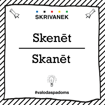 Skrivanek Baltic valodas padoms "Skenēt" pret "Skanēt"