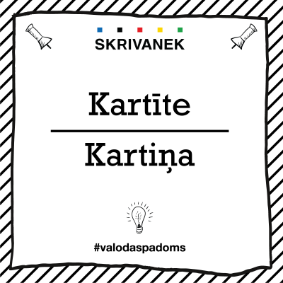 Skrivanek Baltic valodas padoms "Kartīte" pret "Kartiņa"