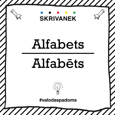 Skrivanek Baltic valodas padoms "Alfabets" pret "Alfabēts"