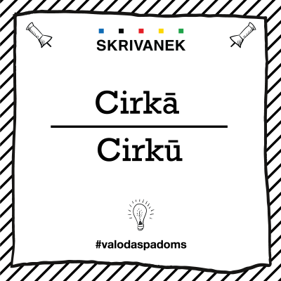 Skrivanek Baltic valodas padoms "Cirkā" pret "Cirkū"