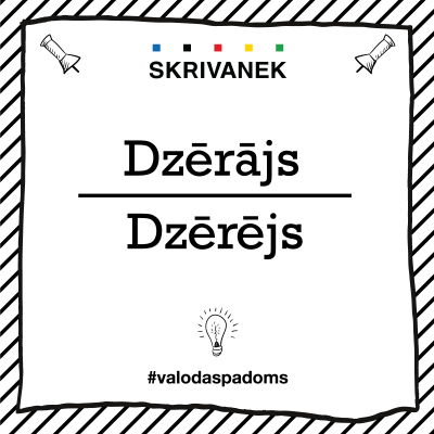 Skrivanek Baltic valodas padoms "Dzērājs" pret "Dzērējs"