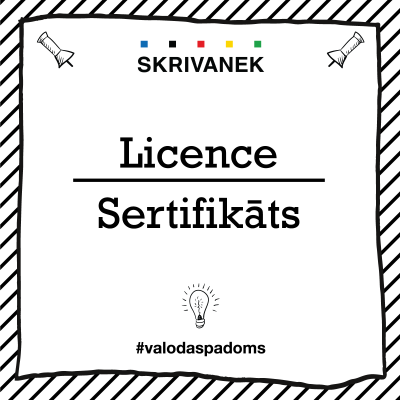 Skrivanek Baltic valodas padoms "Licence" pret "Sertifikāts"