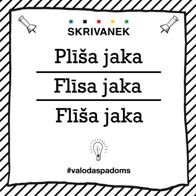 Skrivanek Baltic valodas padoms "Plīša jaka" pret "Flīsa jaka" pret "Flīša jaka"