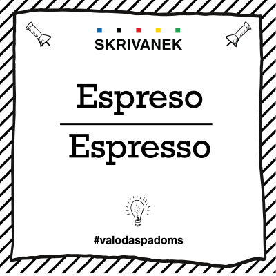 Skrivanek Baltic valodas padoms "Espreso" pret "Espresso"