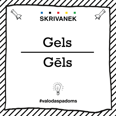Skrivanek Baltic valodas padoms "Gels" pret "Gēls"