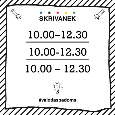 Skrivanek Baltic valodas padoms "10.00–12.30" pret "10.00-12.30" pret "10.00 – 12.30"