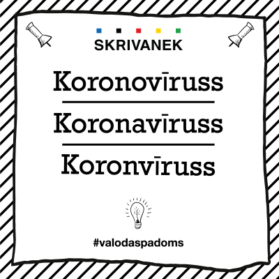 Skrivanek Baltic valodas padoms "Koronovīruss" pret "Koronavīruss" pret "Koronvīruss"