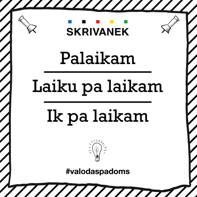 Skrivanek Baltic valodas padoms "palaikam" pret "laiku pa laikam" pret "ik pa laikam"