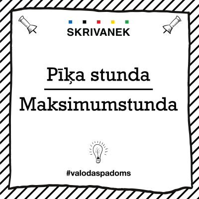 Skrivanek Baltic valodas padoms "Pīķa stunda" pret "Maksimumstunda"