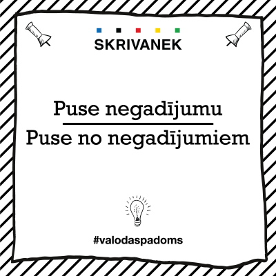 Skrivanek Baltic valodas padoms "Puse negadījumu" pret "Puse no negadījumiem"