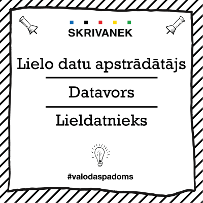 Latviešu valodas padoms: "Lielo datu apstrādātājs" pret "Datavors" pret "Lieldatnieks"