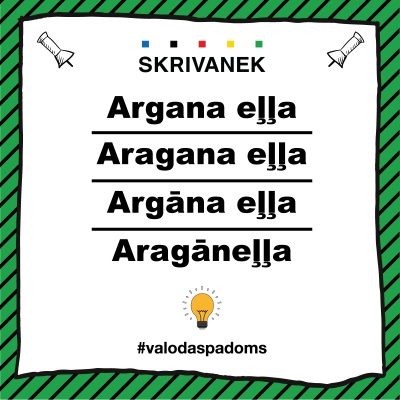 Latviešu valodas padoms, "Argana eļļa" pret "Aragana eļļa" pret "Argāna eļļa" pret "Aragāneļļa"