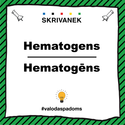 Latviešu valodas padoms, "Hematogens" pret "Hematogēns"