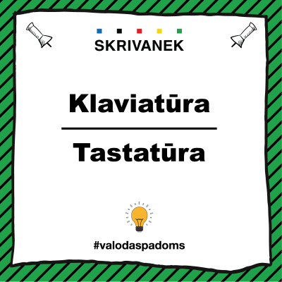 Latviešu valodas padoms, "klaviatūra" pret "tastatūra"
