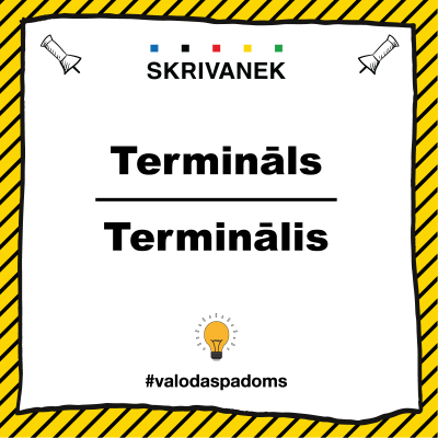 Latviešu valodas padoms, "termināls" pret "terminālis"