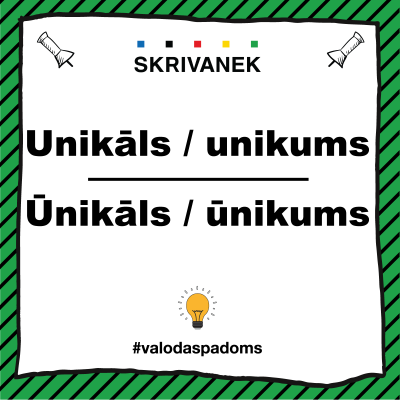 Latviešu valodas padoms, "unikāls / unikums" pret "ūnikāls / ūnikums"