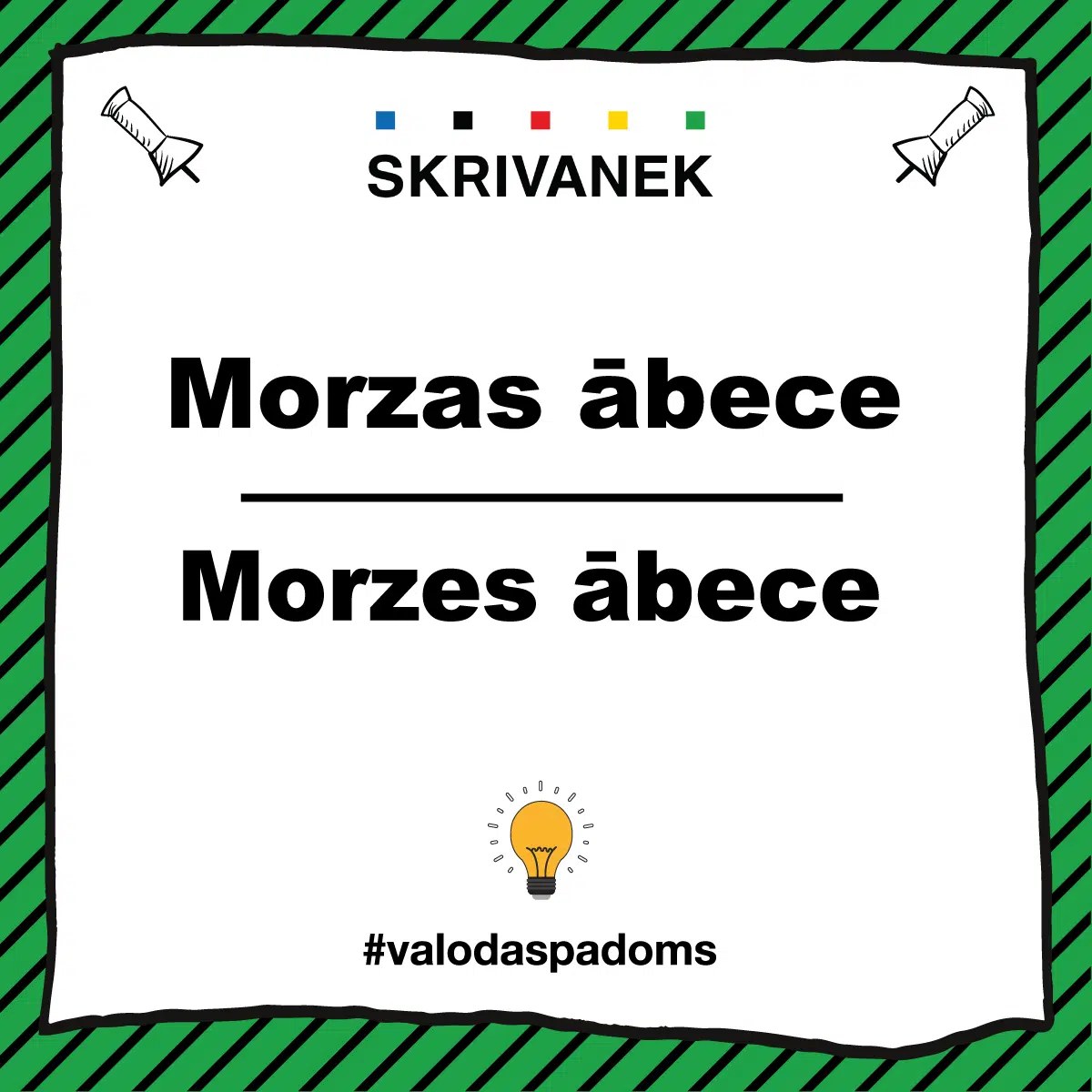 Latviešu valodas padoms: Morzas ābece vai Morzes ābece?