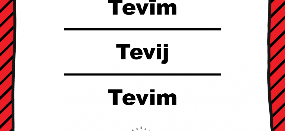 Skrivanek latviešu valodas padoms ilustrē pareizo vietniekvārda formu “tevim” lietojumu dzejiskā valodā. Attēlā redzamas vairākas kļūdainas alternatīvas: “Tevij” un “Tevīm”, savukārt apakšā – pareizā forma “Tevim” ar īso “i”. Dizains sarkanās svītrās ar spuldzītes ikonu apakšā un tēmturi #valodaspadoms.